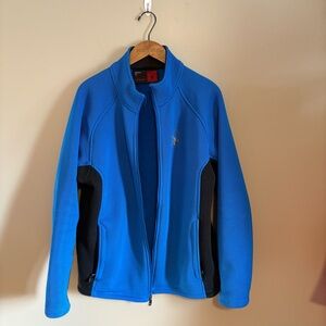 Blue and Black Full-Zip Spyder Jacket